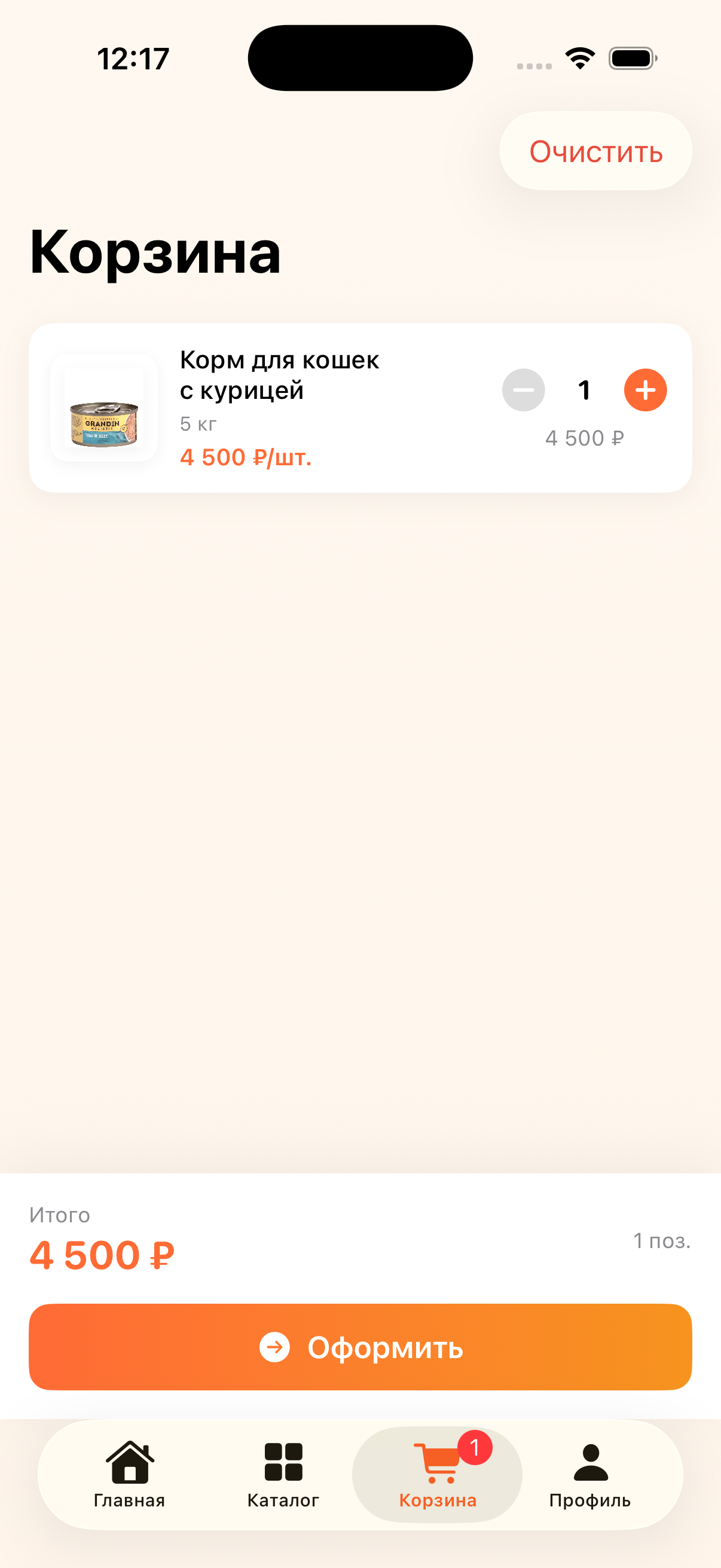 Экран приложения